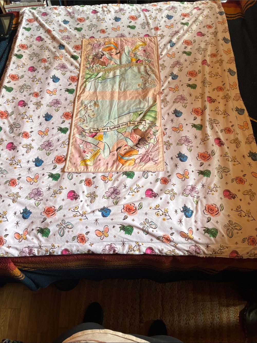 Disney Pink Floral Princess Bedding blanket